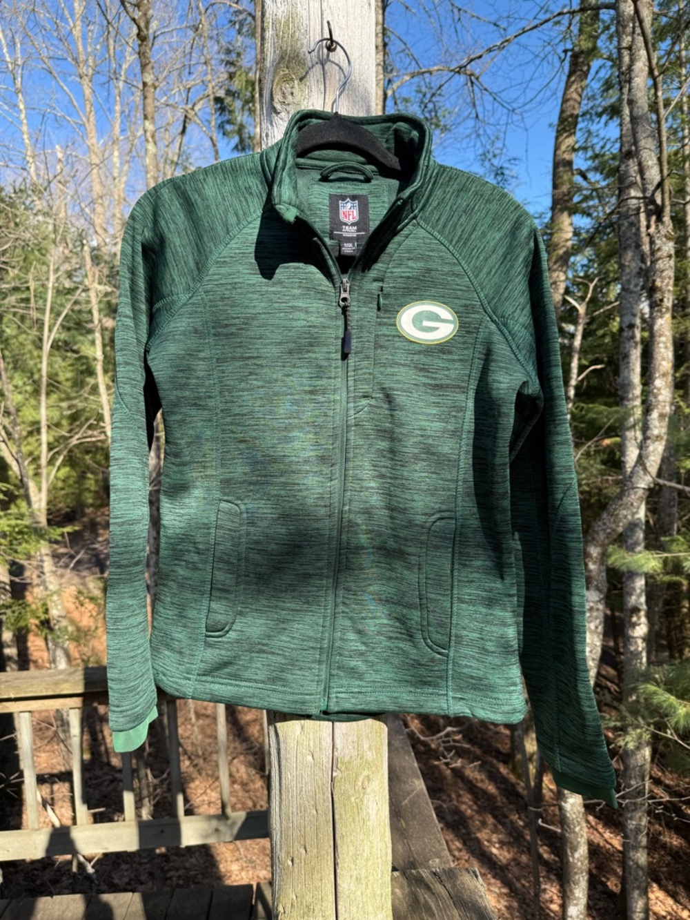 NFL Green Women's Full-Zip Heathered Forest Jacket